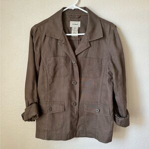 L.L. Bean 100% Linen Signature Jacket